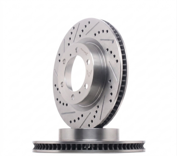 هوبات فرامل رياضية امامية مخططة ومخرمة لكزس GX460 / تويوتا فور رنر 2010-2024 رقم القطعة ADV980784